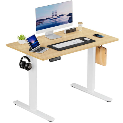 Electric Standing Desk - Height Adjustable 40x24 Inch Sit Stand Workstation with Memory Buttons