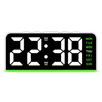 Digital LED Alarm Clock Night Light Time Temperature Display Desktop Table Clock