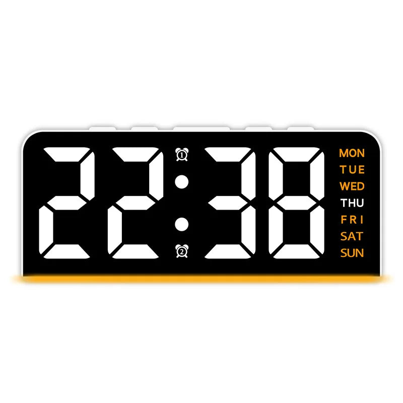 Digital LED Alarm Clock Night Light Time Temperature Display Desktop Table Clock